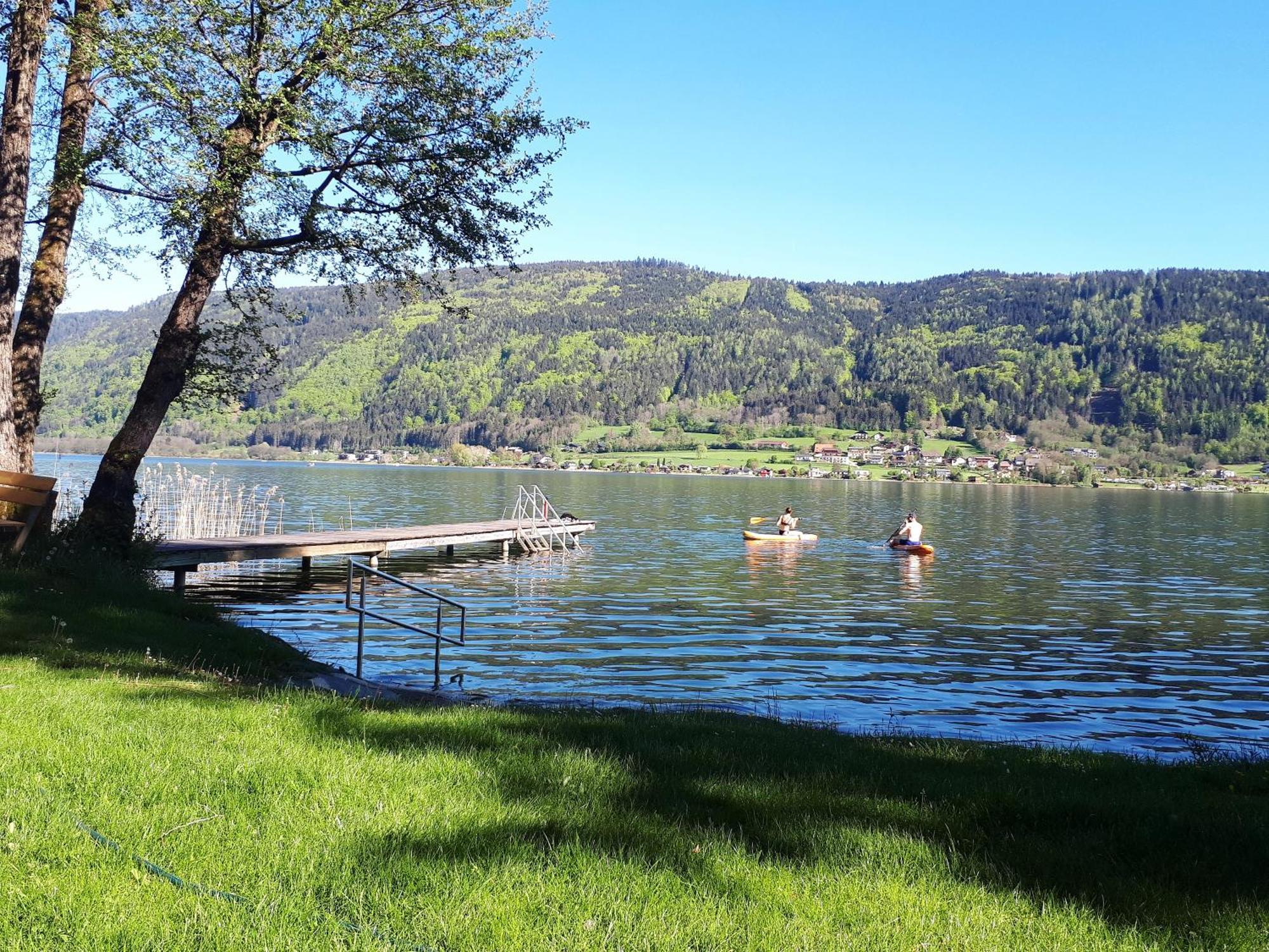 Maren Seeblick Appartement Haus Haensel&Gretel Direkt Am Ossiacher See Mit Hallenbad Stiegl Eksteriør bilde